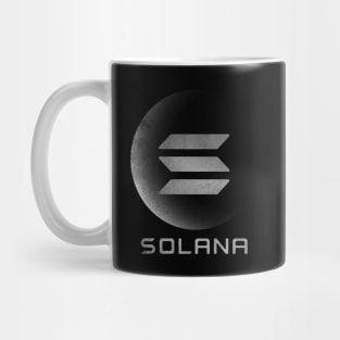 Vintage Solana SOL Coin To The Moon Crypto Token Cryptocurrency Blockchain Wallet Birthday Gift For Men Women Kids Mug